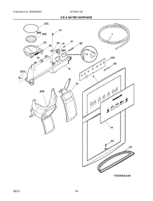 08 - Ice & Water Dispenser parts for Frigidaire Refrigerator DFHS2313MFFA from AppliancePartsPros.com