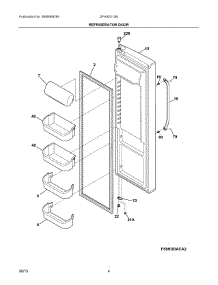 03 - Refrigerator Door parts for Frigidaire Refrigerator DFHS2313MFHA from AppliancePartsPros.com