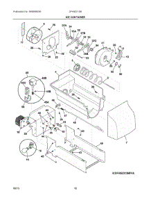 09 - Ice Container parts for Frigidaire Refrigerator DFHS2313MFHA from AppliancePartsPros.com