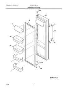 03 - Refrigerator Door parts for Frigidaire Refrigerator DFHS2313MFJA from AppliancePartsPros.com