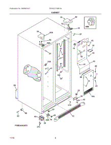 04 - Cabinet parts for Frigidaire Refrigerator DFHS2313MFJA from AppliancePartsPros.com