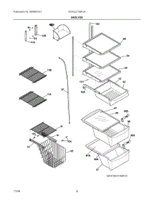 05 - Shelves parts for Frigidaire Refrigerator DFHS2313MFJA from AppliancePartsPros.com