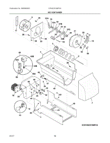 09 - Ice Container parts for Frigidaire Refrigerator DFHS2313MFKA from AppliancePartsPros.com