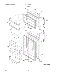 03 - Doors parts for Frigidaire Refrigerator DFHT1843MW7 from AppliancePartsPros.com