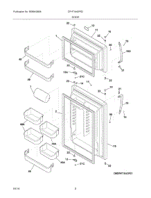 03 - Door parts for Frigidaire Refrigerator DFHT1843PS2 from AppliancePartsPros.com