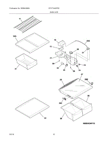 07 - Shelves parts for Frigidaire Refrigerator DFHT1843PS2 from AppliancePartsPros.com