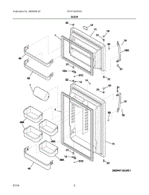 02 - Door parts for Frigidaire Refrigerator DFHT1843PS3 from AppliancePartsPros.com