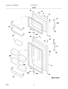 02 - Door parts for Frigidaire Refrigerator DFHT1843PS4 from AppliancePartsPros.com