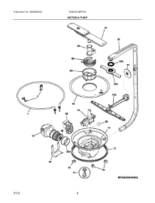 05 - Motor & Pump parts for Frigidaire Dishwasher DGBD2438PF5A from AppliancePartsPros.com