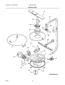 05 - Motor & Pump parts for Frigidaire Dishwasher DGBD2438PF8B from AppliancePartsPros.com