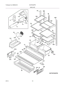 09 - Shelves parts for Frigidaire Refrigerator DGHF2360PF0 from AppliancePartsPros.com