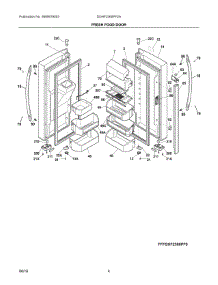 03 - Fresh Food Door parts for Frigidaire Refrigerator DGHF2360PF2A from AppliancePartsPros.com