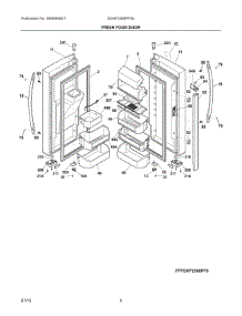 03 - Fresh Food Door parts for Frigidaire Refrigerator DGHF2360PF3A from AppliancePartsPros.com