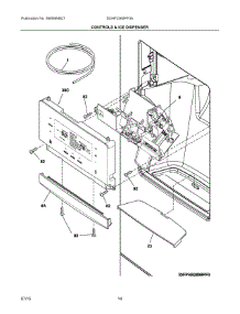 07 - Controls & Ice Dispenser parts for Frigidaire Refrigerator DGHF2360PF3A from AppliancePartsPros.com