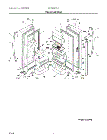 03 - Fresh Food Door parts for Frigidaire Refrigerator DGHF2360PF4A from AppliancePartsPros.com