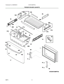 02 - Freezer Drawer, Baskets parts for Frigidaire Refrigerator DGHF2360PF5A from AppliancePartsPros.com