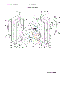 03 - Fresh Food Door parts for Frigidaire Refrigerator DGHF2360PF5A from AppliancePartsPros.com