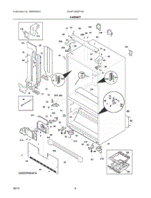 04 - Cabinet parts for Frigidaire Refrigerator DGHF2360PF5A from AppliancePartsPros.com