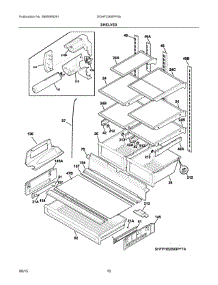 05 - Shelves parts for Frigidaire Refrigerator DGHF2360PF5A from AppliancePartsPros.com