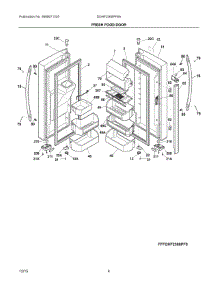 03 - Fresh Food Door parts for Frigidaire Refrigerator DGHF2360PF6A from AppliancePartsPros.com