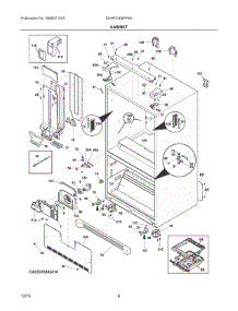 04 - Cabinet parts for Frigidaire Refrigerator DGHF2360PF6A from AppliancePartsPros.com