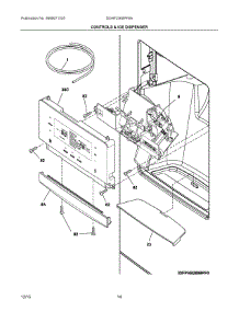 07 - Controls & Ice Dispenser parts for Frigidaire Refrigerator DGHF2360PF6A from AppliancePartsPros.com
