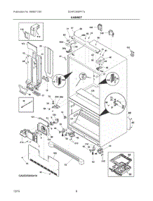 04 - Cabinet parts for Frigidaire Refrigerator DGHF2360PF7A from AppliancePartsPros.com