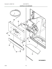 07 - Controls & Ice Dispenser parts for Frigidaire Refrigerator DGHF2360PF7A from AppliancePartsPros.com