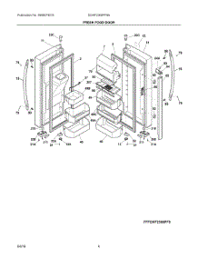 03 - Fresh Food Door parts for Frigidaire Refrigerator DGHF2360PF8A from AppliancePartsPros.com