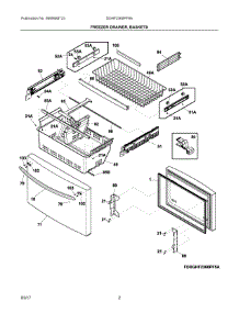 02 - Freezer Drawer, Baskets parts for Frigidaire Refrigerator DGHF2360PF9A from AppliancePartsPros.com