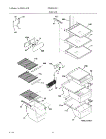 09 - Shelves parts for Frigidaire Refrigerator DGUS2645LF4 from AppliancePartsPros.com