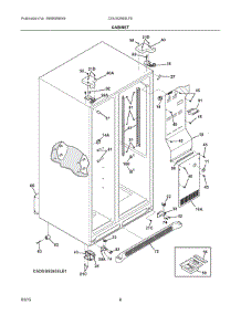04 - Cabinet parts for Frigidaire Refrigerator DGUS2645LF5 from AppliancePartsPros.com