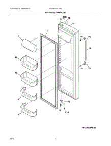 03 - Refrigerator Door parts for Frigidaire Refrigerator DGUS2645LF6A from AppliancePartsPros.com