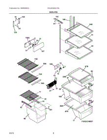 05 - Shelves parts for Frigidaire Refrigerator DGUS2645LF6A from AppliancePartsPros.com