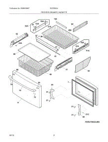 03 - Freezer Drawer, Basket parts for Frigidaire Refrigerator EI27BS26JBC from AppliancePartsPros.com