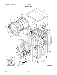 03 - Cabinet / Top parts for Frigidaire Laundry Center FAFW3001LW6 from AppliancePartsPros.com