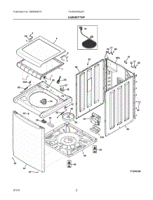 02 - Cabinet / Top parts for Frigidaire Washer FAHE4045QW1 from AppliancePartsPros.com