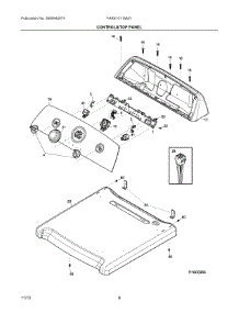 04 - Controls / Top Panel parts for Frigidaire Laundry Center FARE1011MW1 from AppliancePartsPros.com