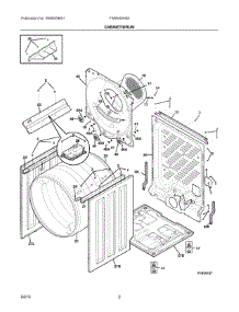 02 - Cabinet / Drum parts for Frigidaire Dryer FARE4044MW1 from AppliancePartsPros.com