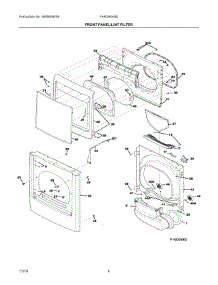 03 - Front Panel / Lint Filter parts for Frigidaire Dryer FARG4044MW1 from AppliancePartsPros.com