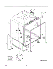04 - Tub parts for Frigidaire Dishwasher FBD2400KB7B from AppliancePartsPros.com
