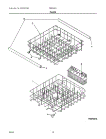 07 - Racks parts for Frigidaire Dishwasher FBD2400KB7B from AppliancePartsPros.com