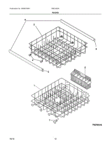 07 - Racks parts for Frigidaire Dishwasher FBD2400KW10B from AppliancePartsPros.com