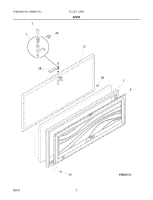 02 - Door parts for Frigidaire Freezer FCCS071QWA from AppliancePartsPros.com