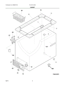 03 - Cabinet parts for Frigidaire Freezer FCCS161QWA from AppliancePartsPros.com