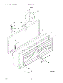 02 - Door parts for Frigidaire Freezer FCCS181QWA from AppliancePartsPros.com