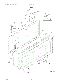 03 - Door parts for Frigidaire Freezer FCCS201FW5 from AppliancePartsPros.com