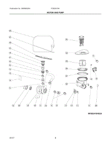 04 - Motor And Pump parts for Frigidaire Dishwasher FDB2410HIC3B from AppliancePartsPros.com