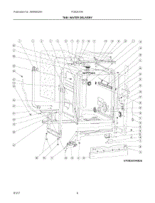 03 - Tub / Water Delivery parts for Frigidaire Dishwasher FDB2410HIS3B from AppliancePartsPros.com