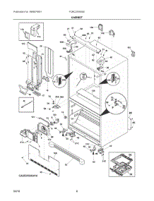 04 - Cabinet parts for Frigidaire Refrigerator FDBC2250SS0 from AppliancePartsPros.com